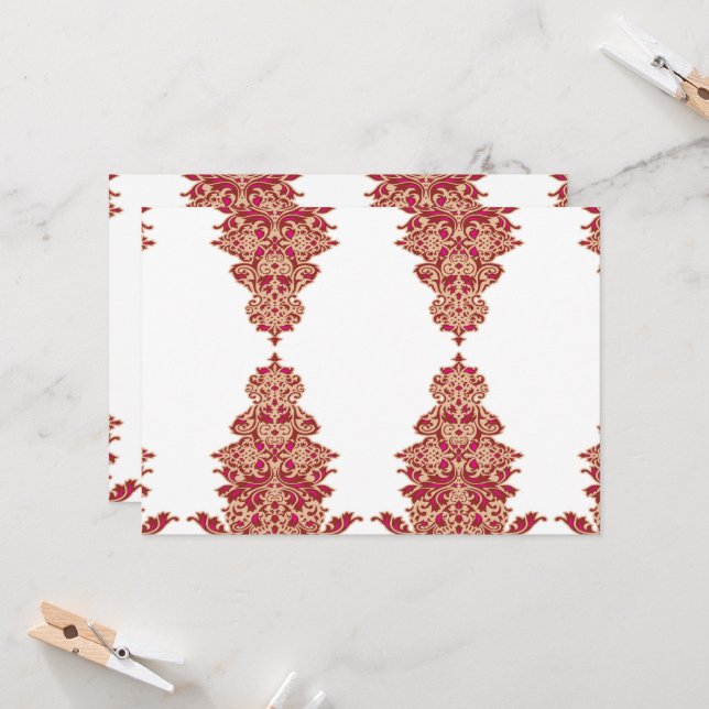 Invitación un fondo negro con un patrón rojo en él (Anverso/Reverso In Situ)