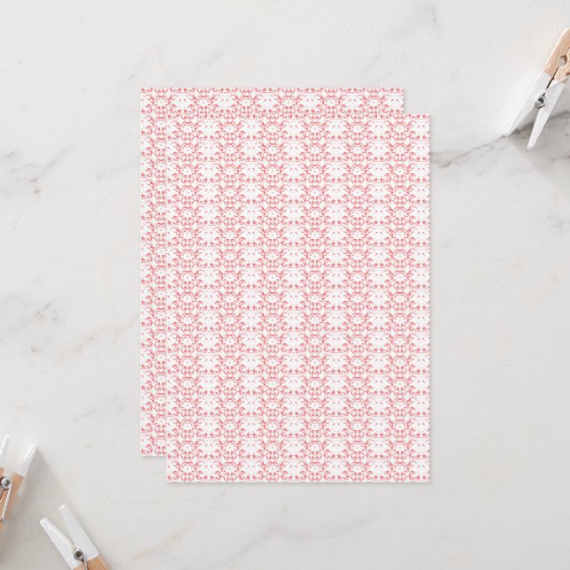 Invitación un fondo rojo y blanco con un patrón (Anverso/Reverso In Situ)