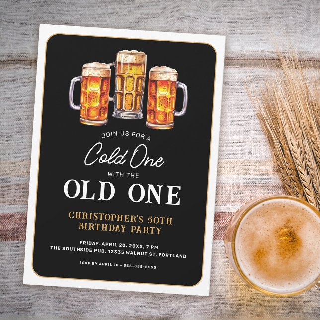 Invitación Un frío con la cerveza del viejo para el cumpleaño (Subido por el creador)