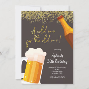 Invitación Un frío para el cumpleaños de una cerveza