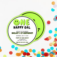Un Gal Feliz Primer Cumpleaños Cara Sonriente