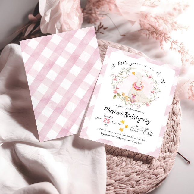 Invitación Un ganso está en camino de la ducha de bebé Invite (Subido por el creador)