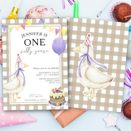 Invitación Un ganso tonto cumpleaños neutral de género
