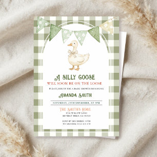 Invitación Un ganso tonto pronto llegará a Baby Shower