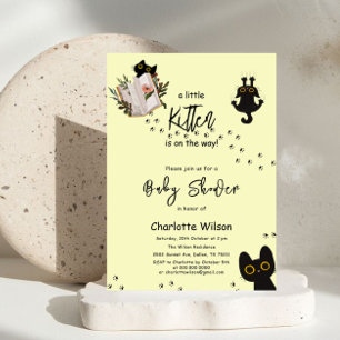 Invitación Un Gatito Está En Camino Dulce Fiesta De Cumpleaño