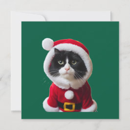 Invitación Un gato Navidad