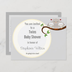 Invitación Un Gemelo De Neutros De Baby Shower