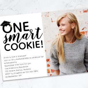 Invitación Un graduado de fotografía de cookie inteligente