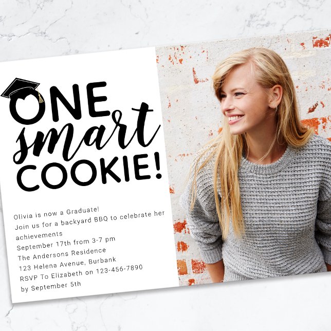 Invitación Un graduado de fotografía de cookie inteligente (Subido por el creador)
