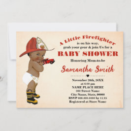 Invitación Un hombre de fuego a su manera, el Baby Shower afr