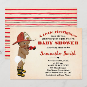 Invitación Un hombre de fuego a su manera, el Baby Shower afr