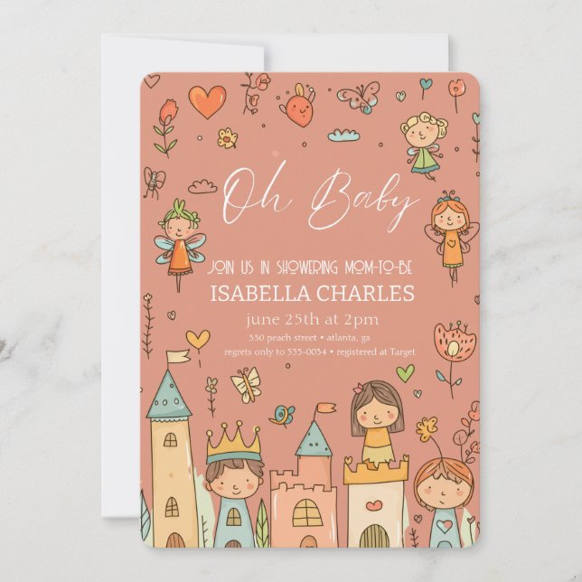 Invitación Un hombrecito está en camino (Anverso)