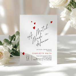 Invitación Un juego hecho en el Heaven Simple Modern Bridal d