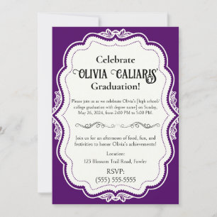 Invitación Un Kaleidoscope de celebración: Ciruela madura