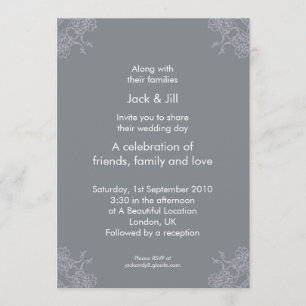 Invitación Un Lacey Pequeño (taupe) 5x7