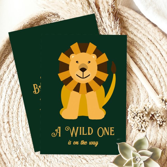 Invitación Un león salvaje, un Baby Shower, tema del Safari d (Subido por el creador)