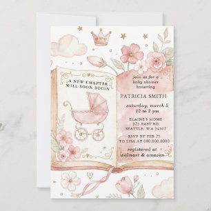Invitación Un libro de historia de nuevo capítulo Chica Baby 