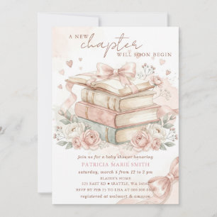 Invitación Un libro de historia de un nuevo capítulo para una