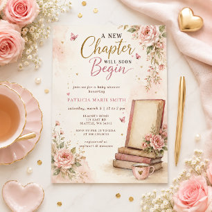 Invitación Un libro de historia de un nuevo capítulo para una