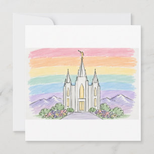 Invitación Un lugar celestial de paz Hermoso templo SUD