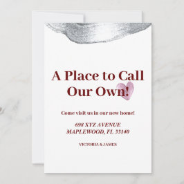 Invitación Un lugar para llamar a nuestro propio purpurina fi