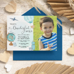 Invitación Un maravilloso globo aerostático foto primer cumpl
