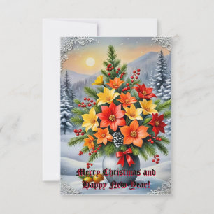 Invitación Un marco florido vibrante