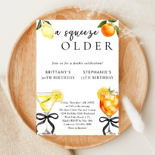 Invitación Un Martini Aperol Doble Cumpleaños Más Viejo y Apr