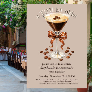 Invitación Un Martini Un Poco Más Viejo Café Exprés Tazón Mar