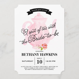 Invitación Un momento de té con la futura novia   Bridal Show