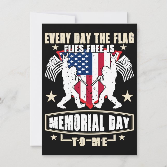 Invitación Un momento para honrar a los héroes de América (Anverso)