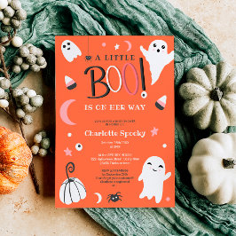 Invitación Un naranja amable no asusta la ducha de bebé de Ha