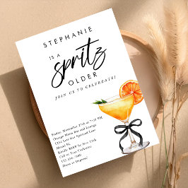 Invitación Un Naranja más viejo de Spritz Cocktail Black Bow 