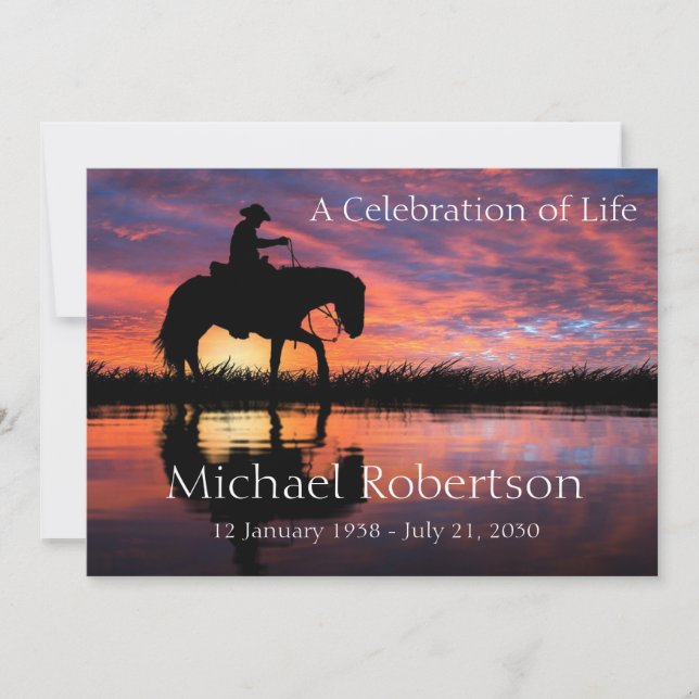 Invitación Un niño acude a caballo en la celebración de la vi (Anverso)