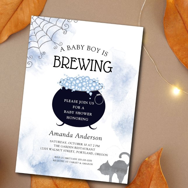 Invitación Un niño bebé está preparando Baby Shower de Hallow (Subido por el creador)