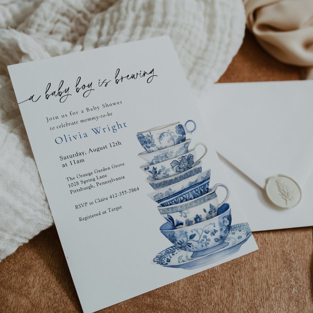 Invitación Un niño bebé está preparando Baby Shower Fiesta de (Subido por el creador)