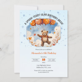 Invitación Un niño con bash de cumpleaños con vida en Spook-T