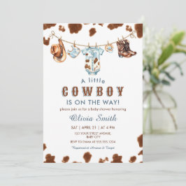 Invitación Un niño de la linea occidental de ropa Baby Shower