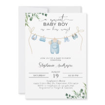 Un niño dulce está en camino Lavandería Azul