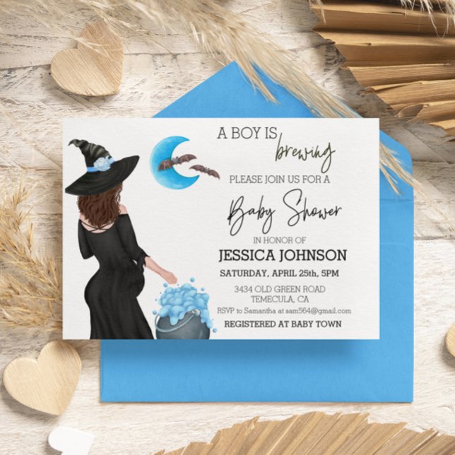 Invitación Un niño está preparando agua de bruja acuarela per (Subido por el creador)