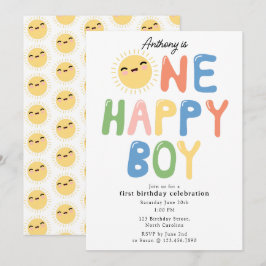 Invitación Un niño feliz cumpleaños Invitar el primer domingo