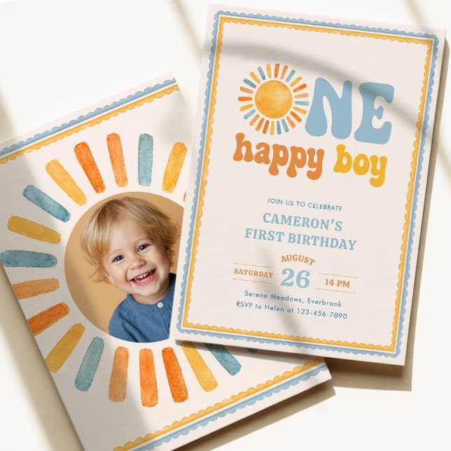 Invitación Un Niño Feliz Cumpleaños Soleado 1  (Subido por el creador)