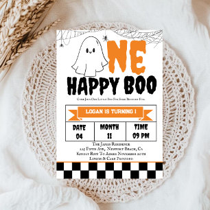 Invitación Un niño feliz de boom Fiesta de primer cumpleaños