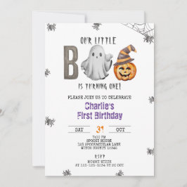 Invitación Un niño pequeño cumple 1 año, cumpleaños de Hallow