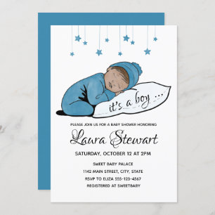 Invitación Un niño pequeño durmiendo - Baby Shower