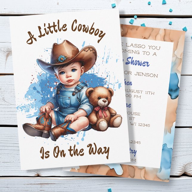 Invitación Un niño pequeño está en camino | Baby Shower (Subido por el creador)