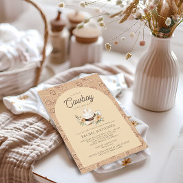 Invitación Un niño pequeño niño chico occidental Baby Shower