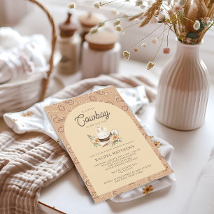 Invitación Un niño pequeño niño chico occidental Baby Shower
