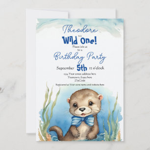 Invitación Un niño pequeño y salvaje cumpleaños