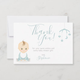 Invitación Un niño pequeño y su Baby Shower móvil